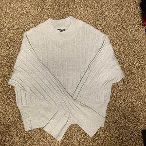 Grey Dynamite Ribbed Cropped Sweater